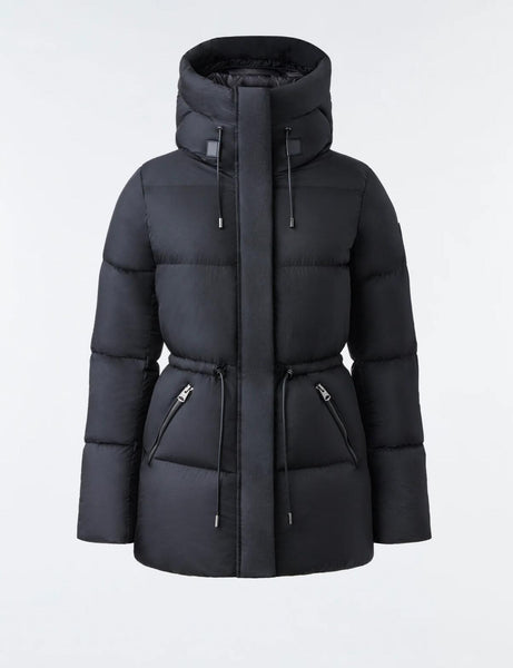 Mackage Freya Hooded Down Foil Sheild Jacket Black