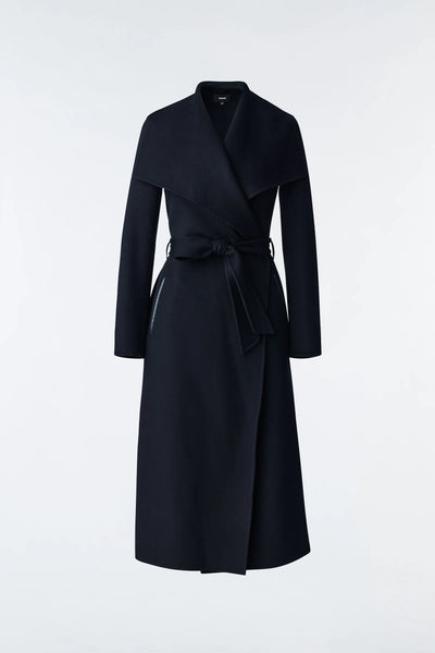 Mackage MAI Double-face wool wrap coat Black