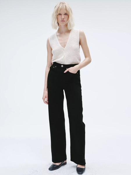 Rag & Bone Featherweight Logan Wide Leg Black