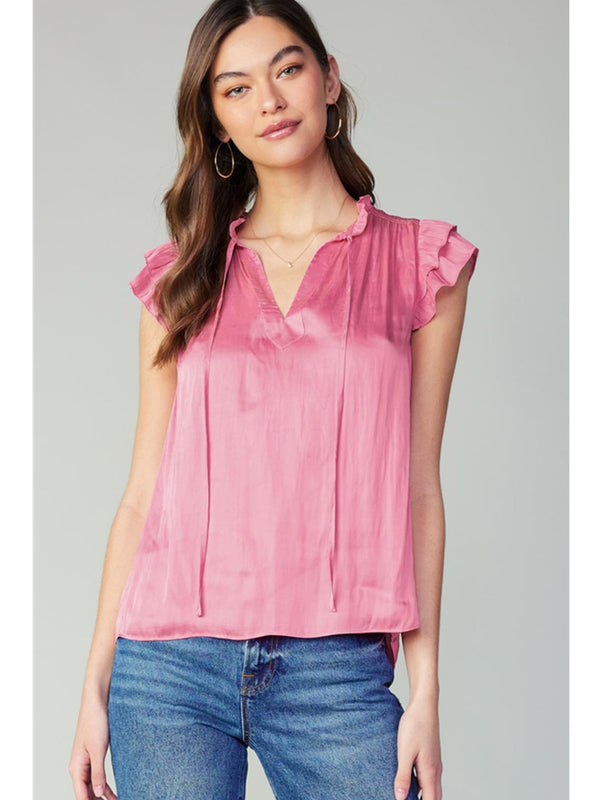 Current Air Ellie Blouse In Pink
