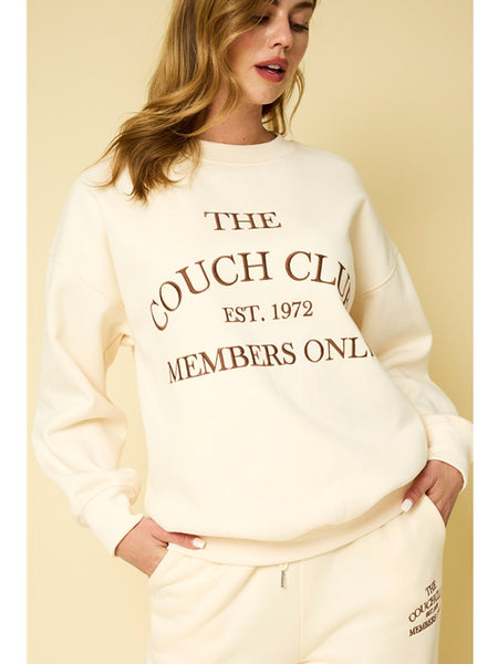 Gilli Couch Club Fleece Sweatshirt Cream