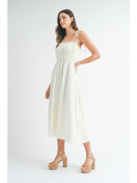 Mable Zoey Midi Dress In Cream