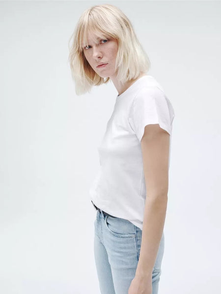 Rag & Bone The Slub Pima Cotton Tee In Bright White