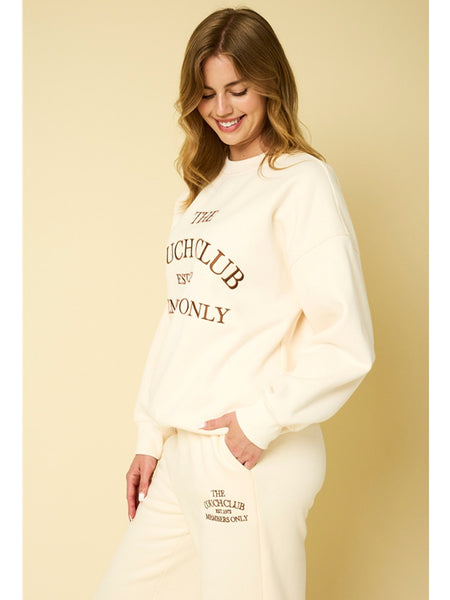 Gilli Couch Club Fleece Sweatshirt Cream