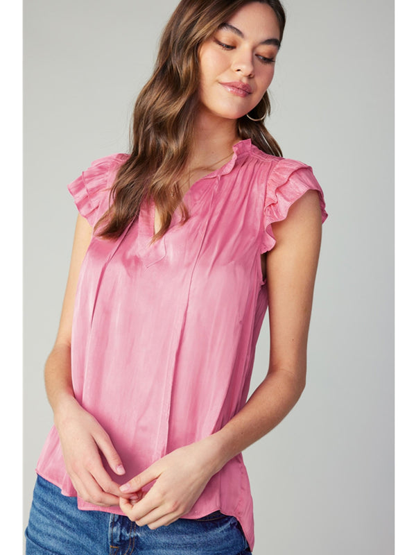 Current Air Ellie Blouse In Pink