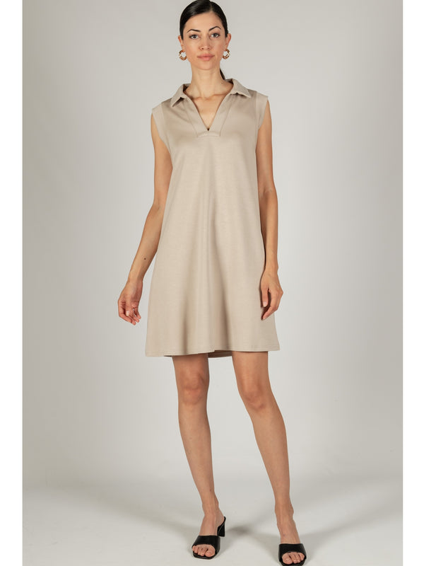 P.Cill Gael Sleeveless Dress In Taupe