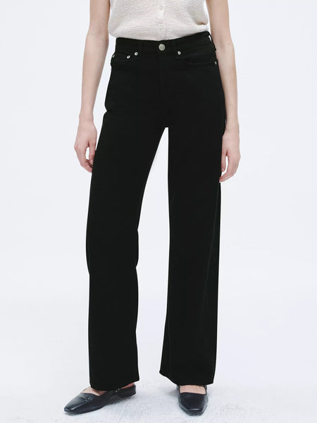 Rag & Bone Featherweight Logan Wide Leg Black