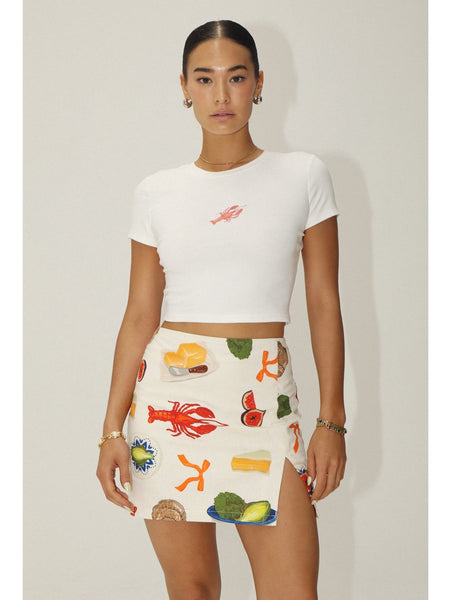 Bailey Rose Lobster Tee White