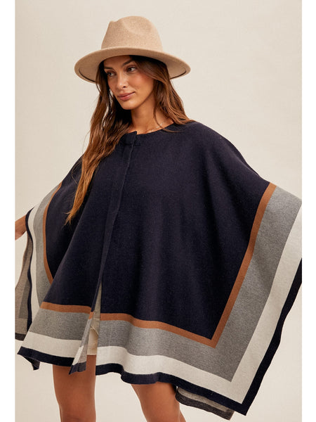 Hem&Thread Winnie Cape In Navy