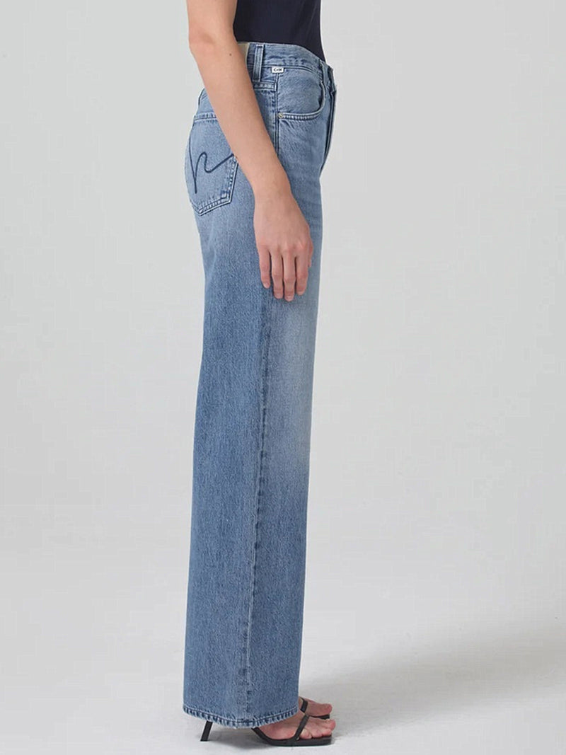 Citizens Of Humanity Annina High Rise Wide Leg Trouser Jeans In Light Catcher