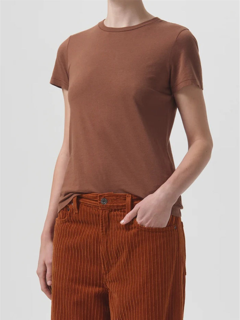 AGOLDE Annise Slim Tee In Beeswax