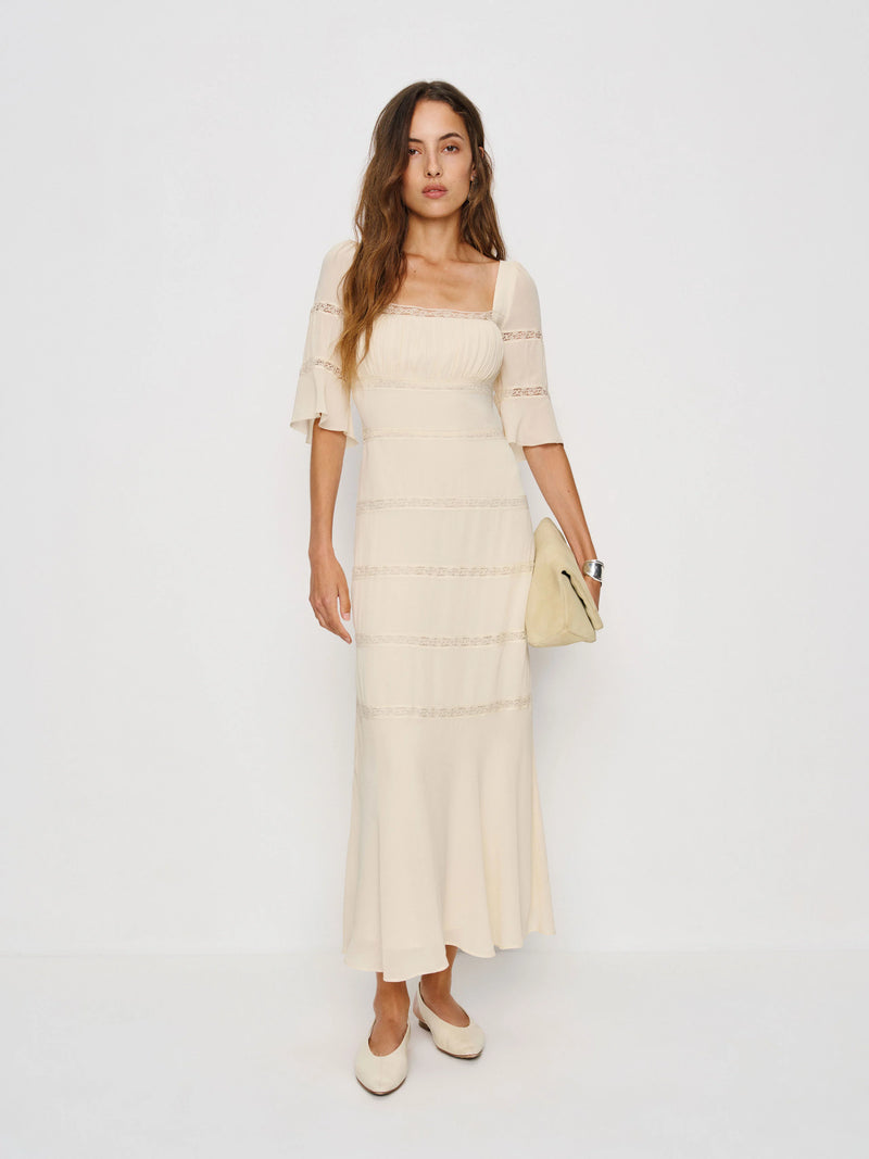 Reformation Laverna Dress in Cream – Evoluxxy