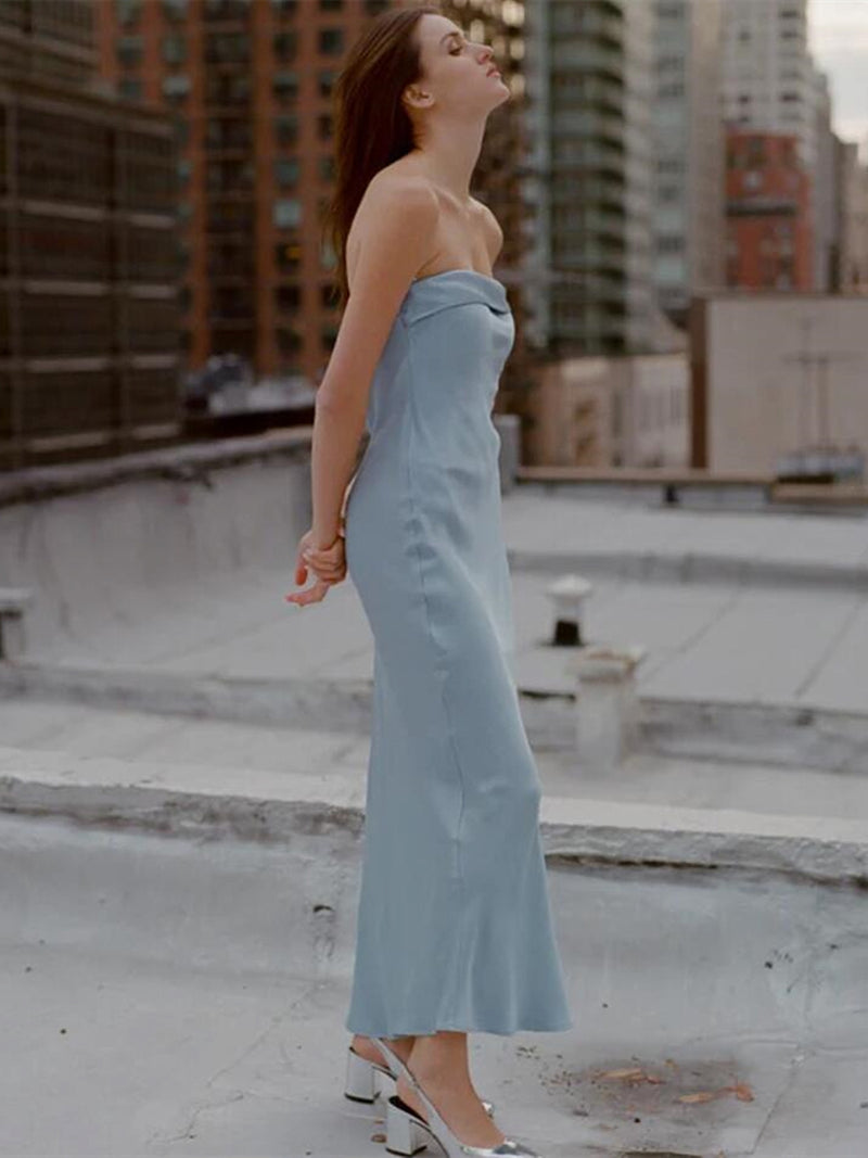 Sophie Rue Vanity Dress In Slate Blue