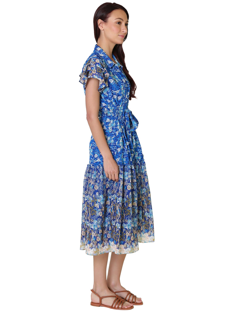 Misa Viola Dress In Lapis Ombre