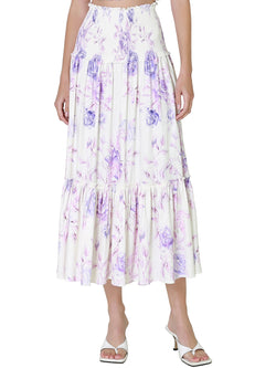 LoveShackFancy Brenner Skirt In Spanish Lilac