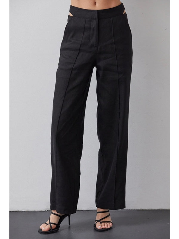Crescent Janey Cut-Out Trousers In Black