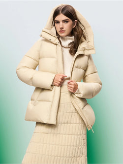 Mackage Freya Hooded Down Foil Sheild Jacket In Trench