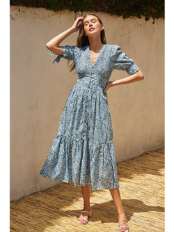 Dress Forum Lily Floral Dress In Blue