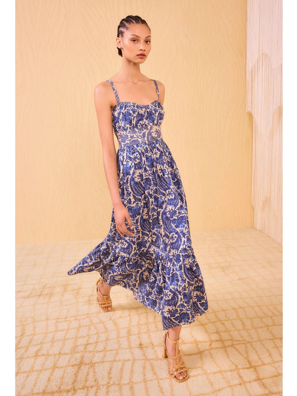 Ulla Johnson Nadine Cami Midi Dress In Ocean