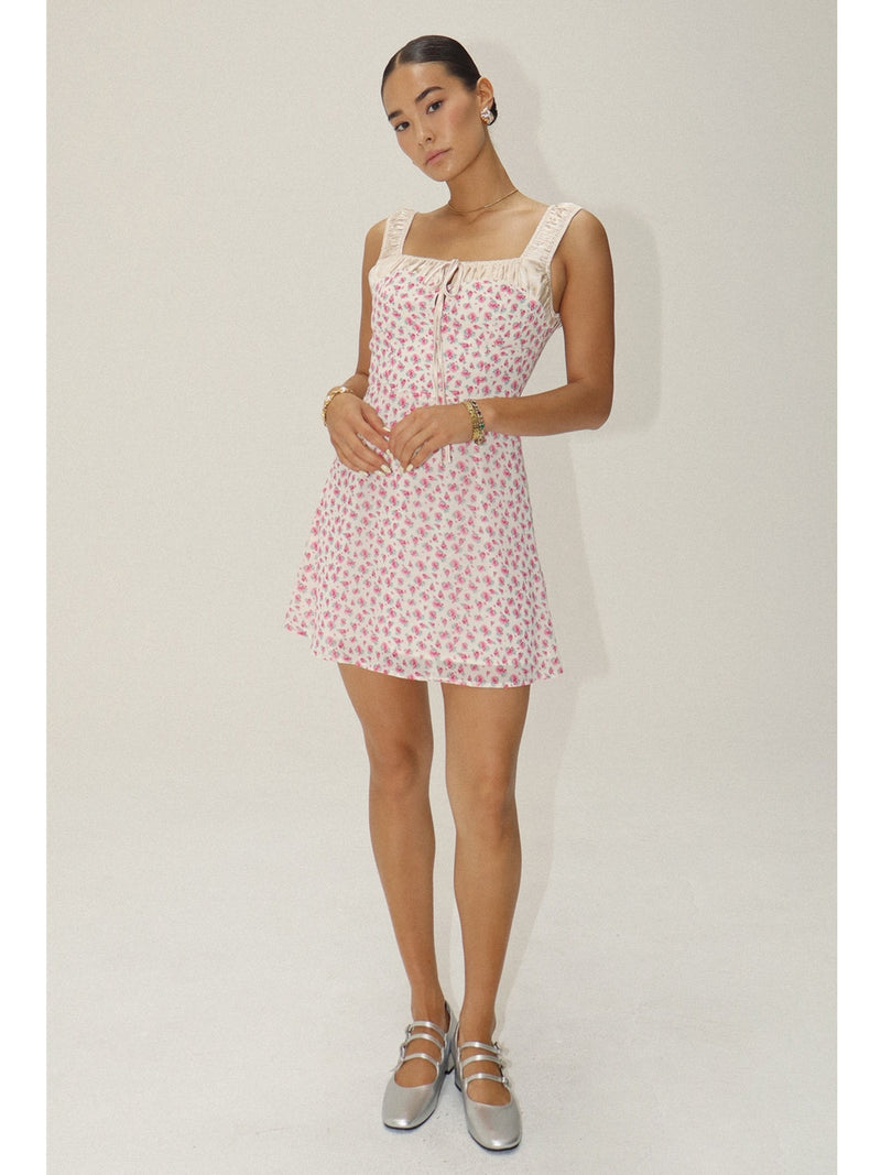 Bailey Rose Emily Floral Mini Dress In Pink