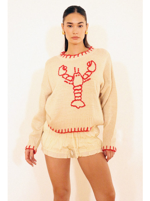 Bailey Rose Delmar Sweater In Cream