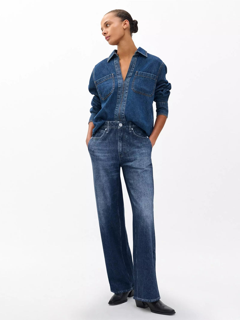 Rag & Bone Miramar Wide-Leg Pants In Petra