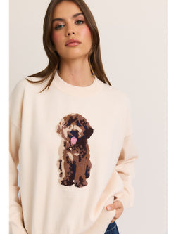 Le Lis Gigi Puppy Sweater In Cream