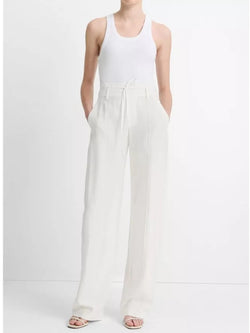 Vince Double-Waistband Drawstring Pant In Off White