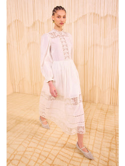 Ulla Johnson Amelie Long Sleeve Dress In Pristine Evoluxxy Ulla Johnson Amelie Long Sleeve Dress In Pristine Evoluxxy