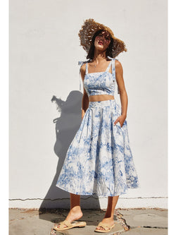 Dress Forum Coastline Midi Skirt In Porcelain