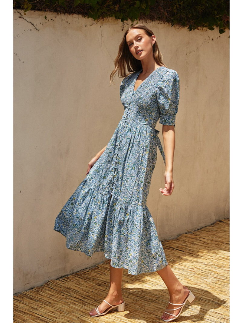 Dress Forum Lily Floral Dress In Blue