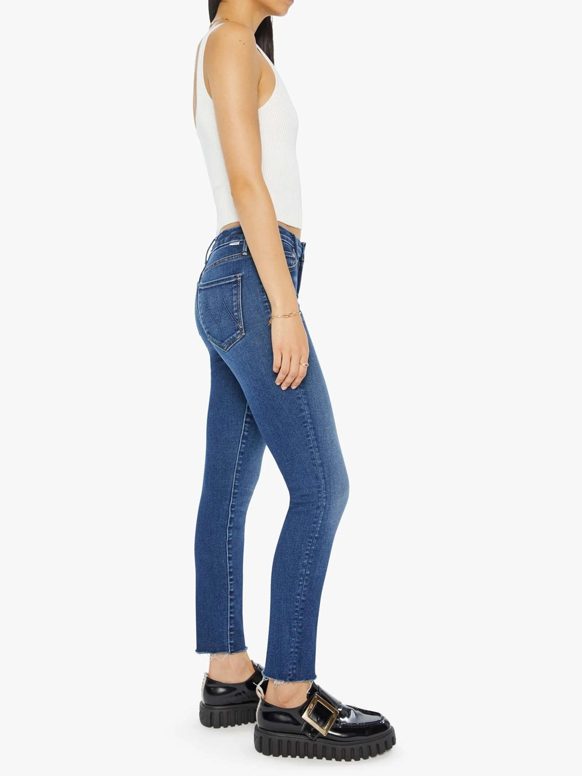 MOTHER Denim The Looker Ankle Fray In Yakkity Yak – Evoluxxy