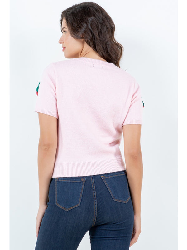 Dreamers Roya Strawberry Sweater In Pink