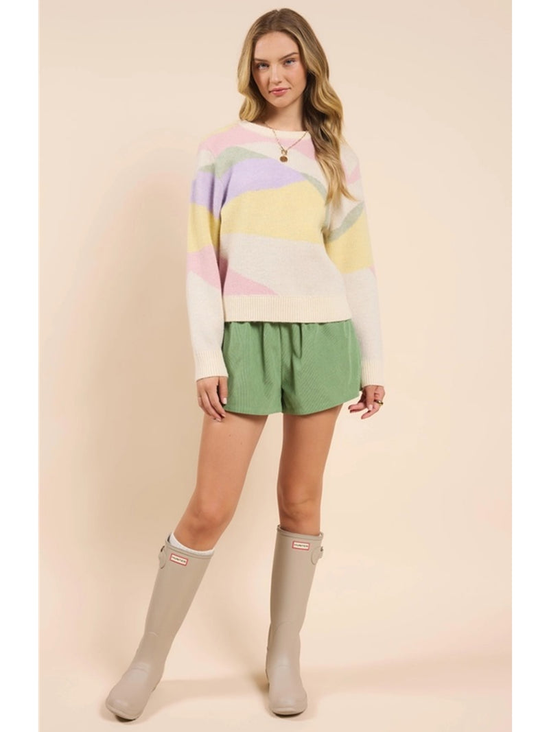 Sadie&Sage Skyfall Multi Color Sweater In Multi