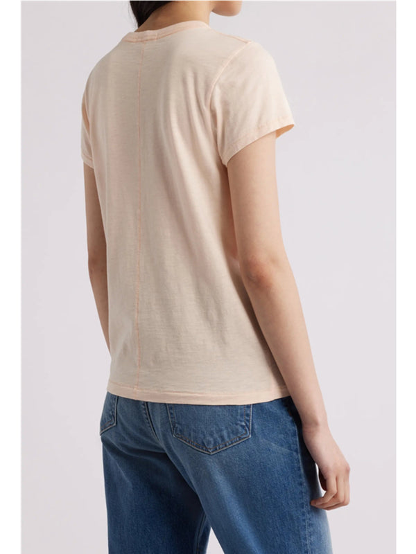 Rag & Bone The Slub Pima Cotton Tee In Peach
