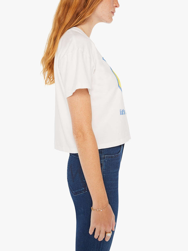 MOTHER Denim The Grab Bag Crop Tee In Don't Worry