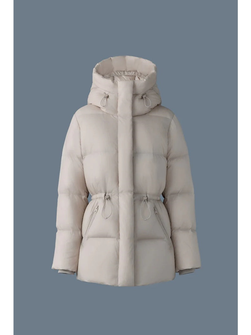 Mackage Freya Hooded Down Foil Sheild Jacket In Trench