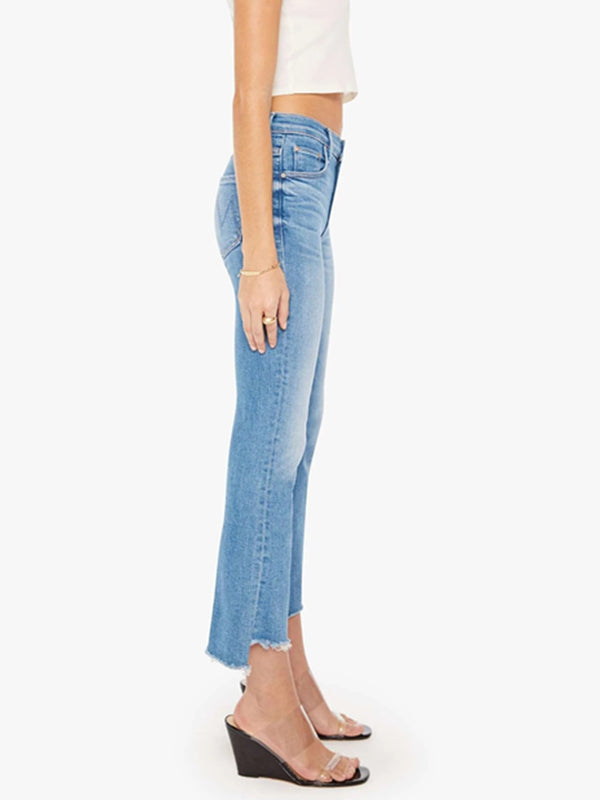 MOTHER Denim The Insider Crop Step Fray In Out Of The Blue