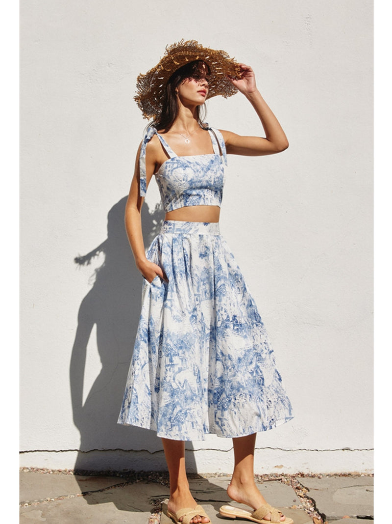 Dress Forum Coastline Midi Skirt In Porcelain