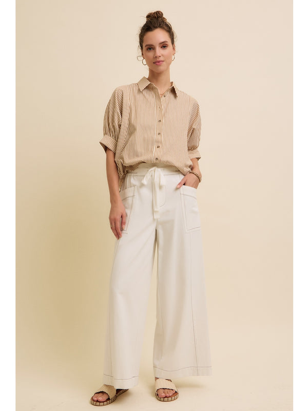 In February Aurelia Short Sleeve Shirt In Mocha