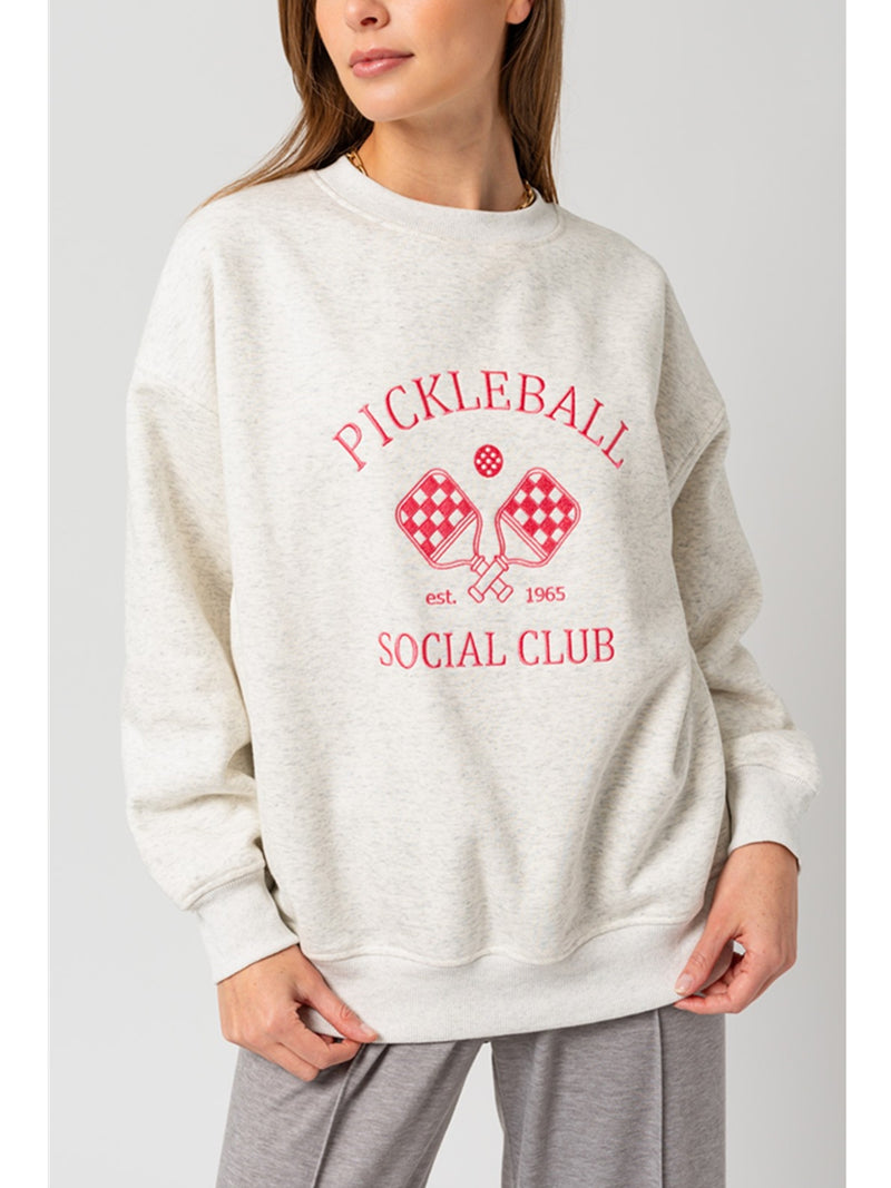Gilli Pickleball Sweatshirt In Heather Grey