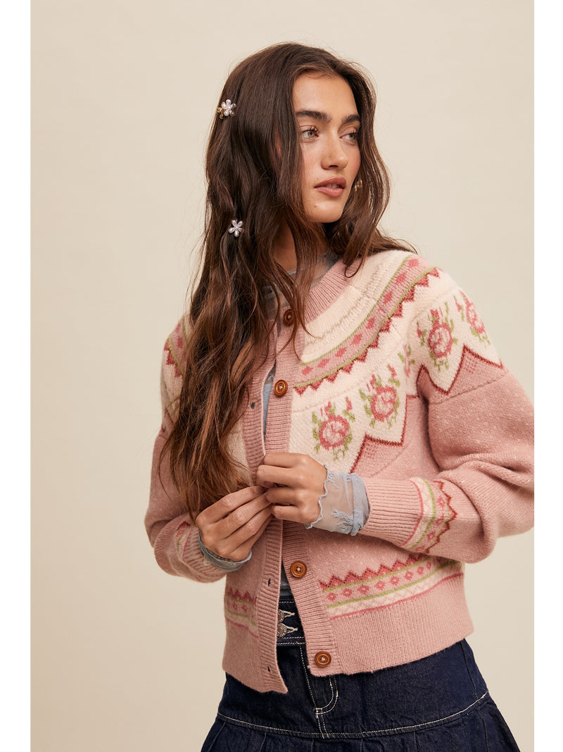 Vintage flower cardigan sale