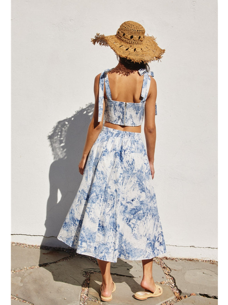 Dress Forum Coastline Midi Skirt In Porcelain