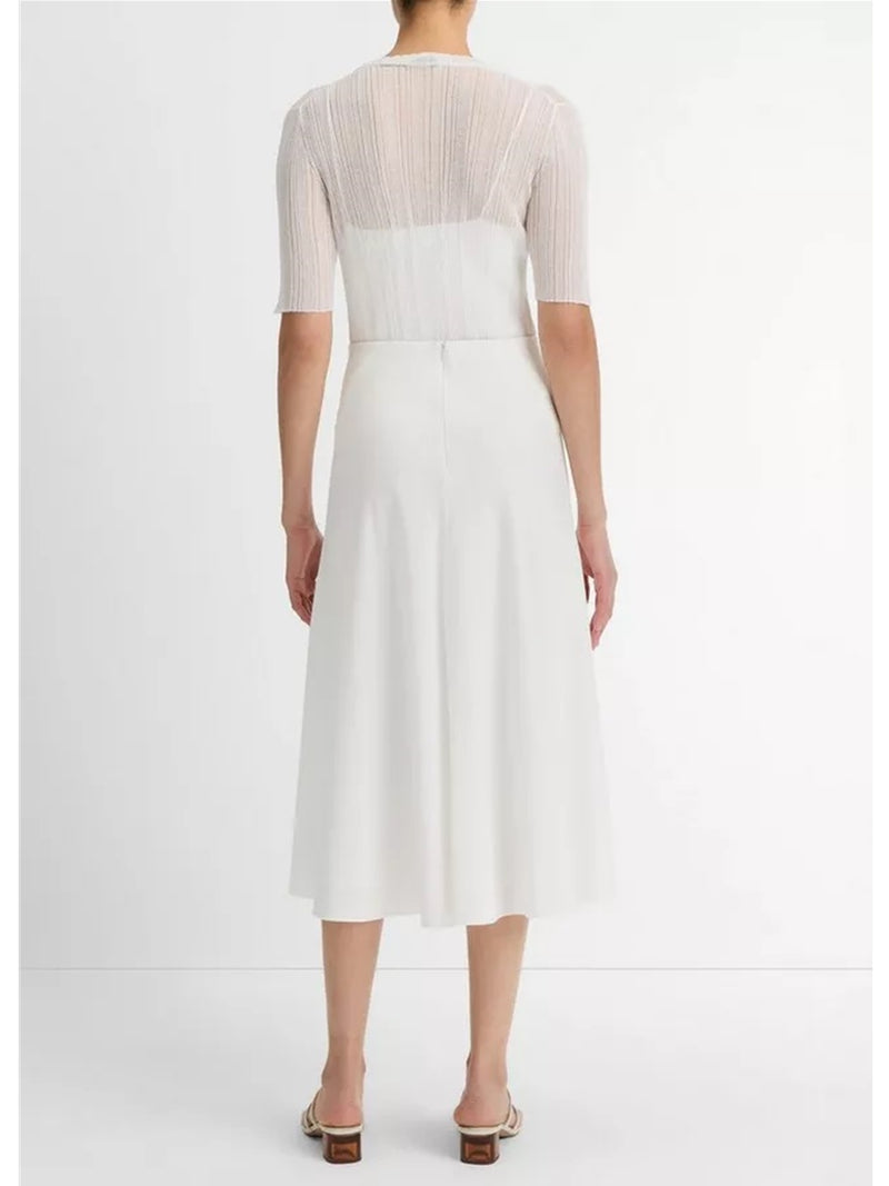 Vince Bias A-Line Skirt In Off White