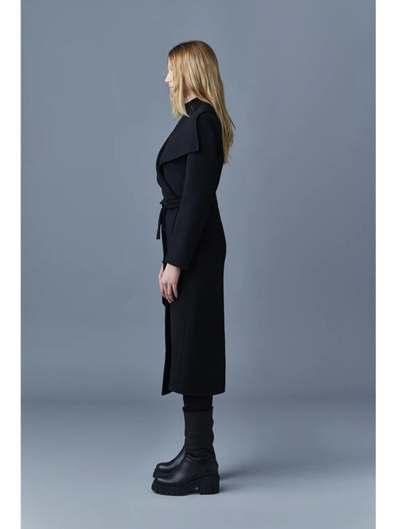 Mackage MAI Double-face wool wrap coat In Black