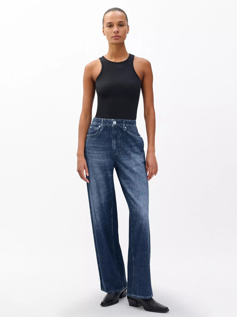 Rag & Bone Miramar Wide-Leg Pants In Petra