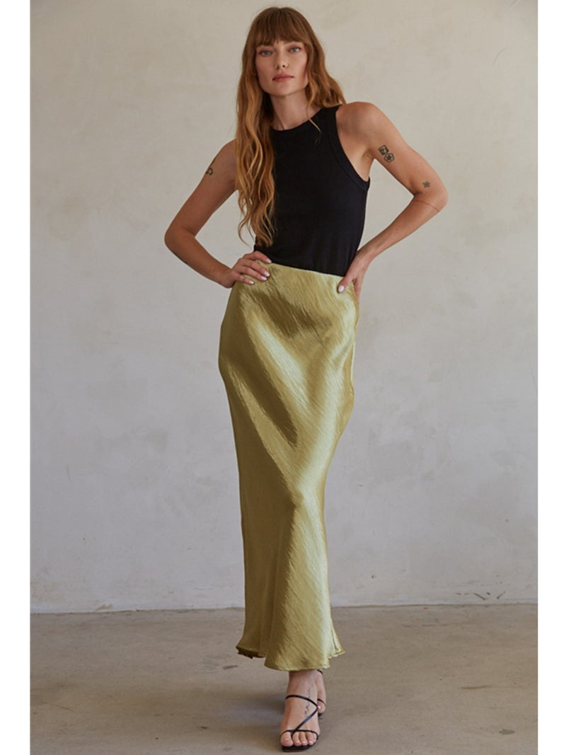 By Together Bellamy Skirt In Olive Gold