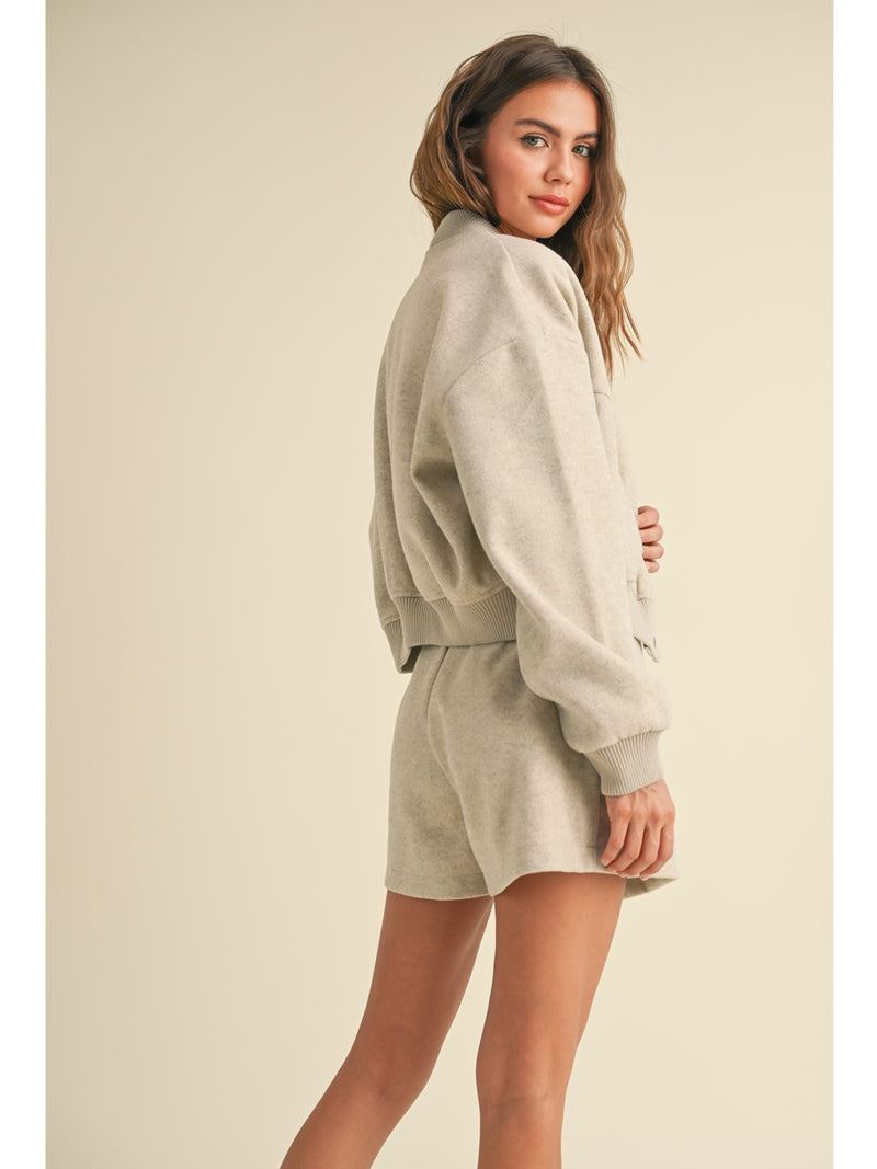 Miou Muse Semi Casual Skort In Oatmeal