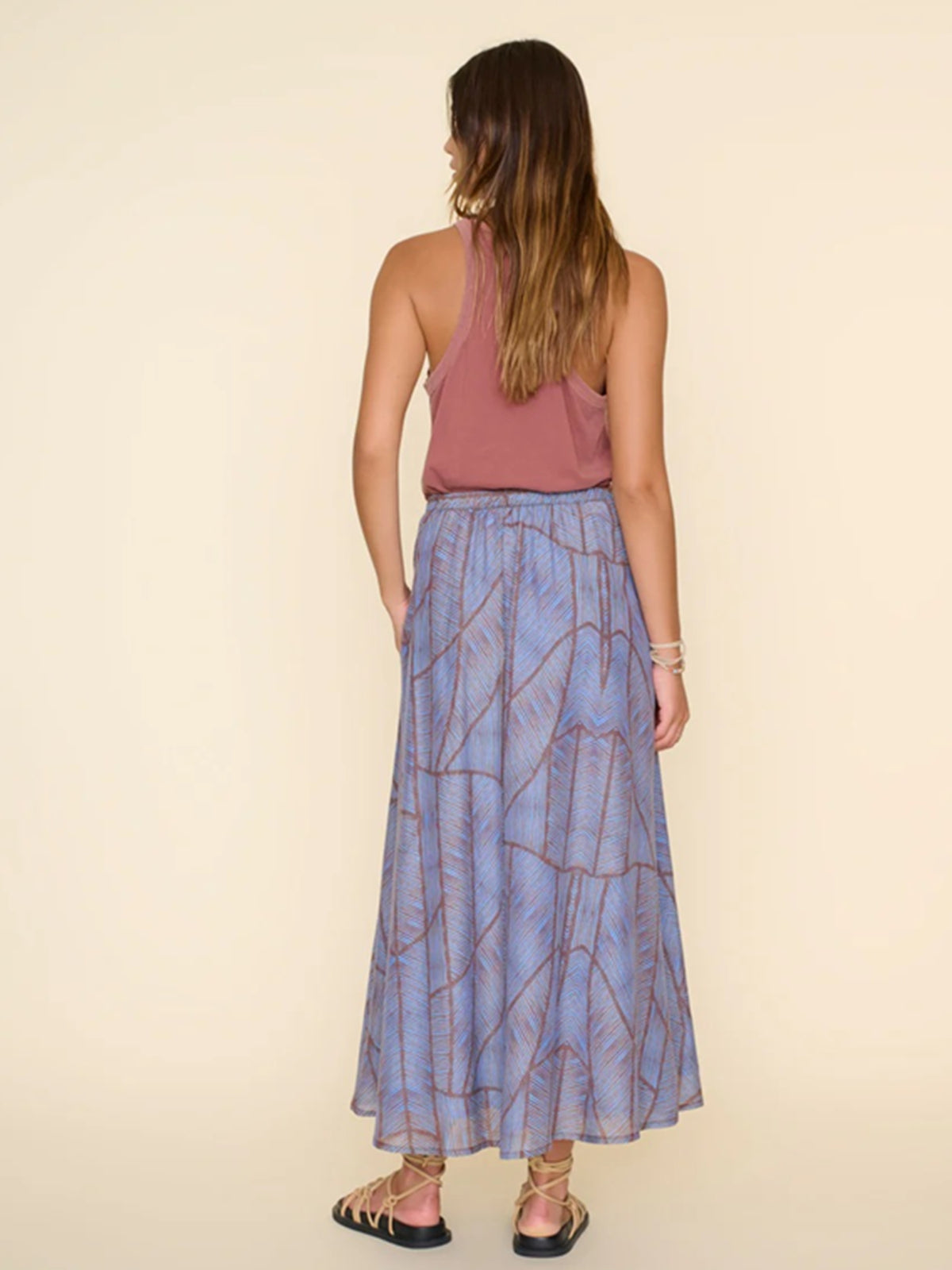 Xirena Gable Skirt In Cyan Geode – Evoluxxy