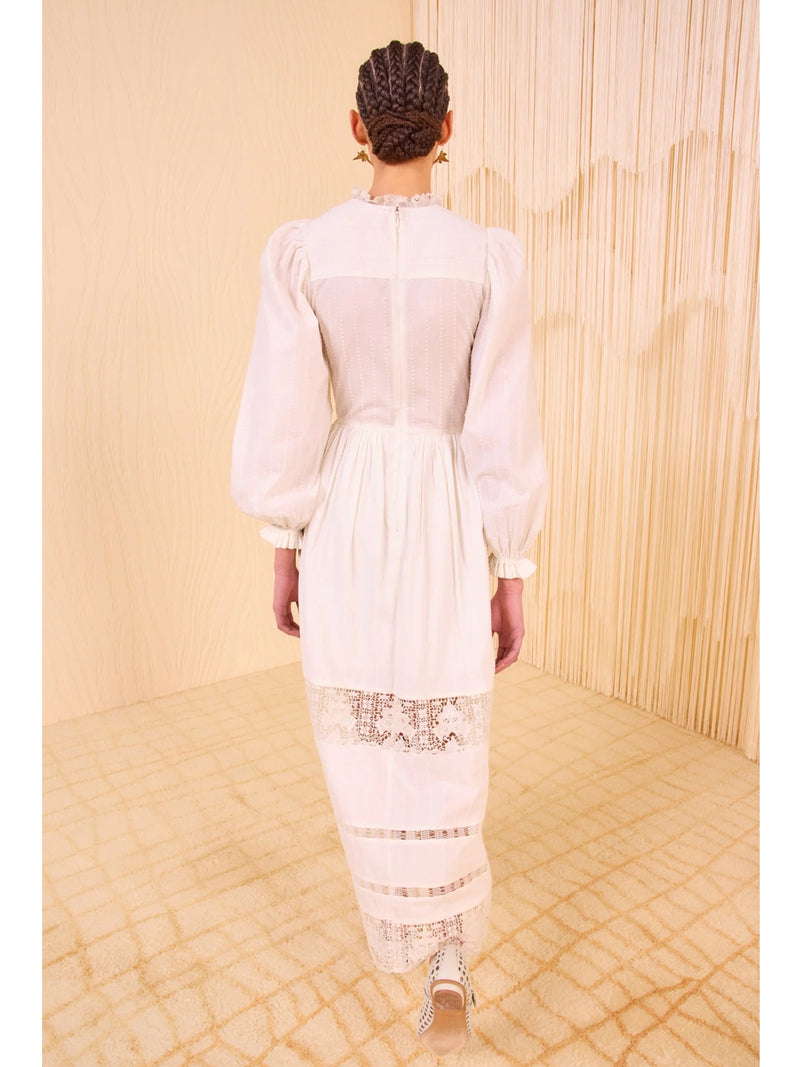 Ulla Johnson Amelie Long Sleeve Dress In Pristine Evoluxxy Ulla Johnson Amelie Long Sleeve Dress In Pristine Evoluxxy